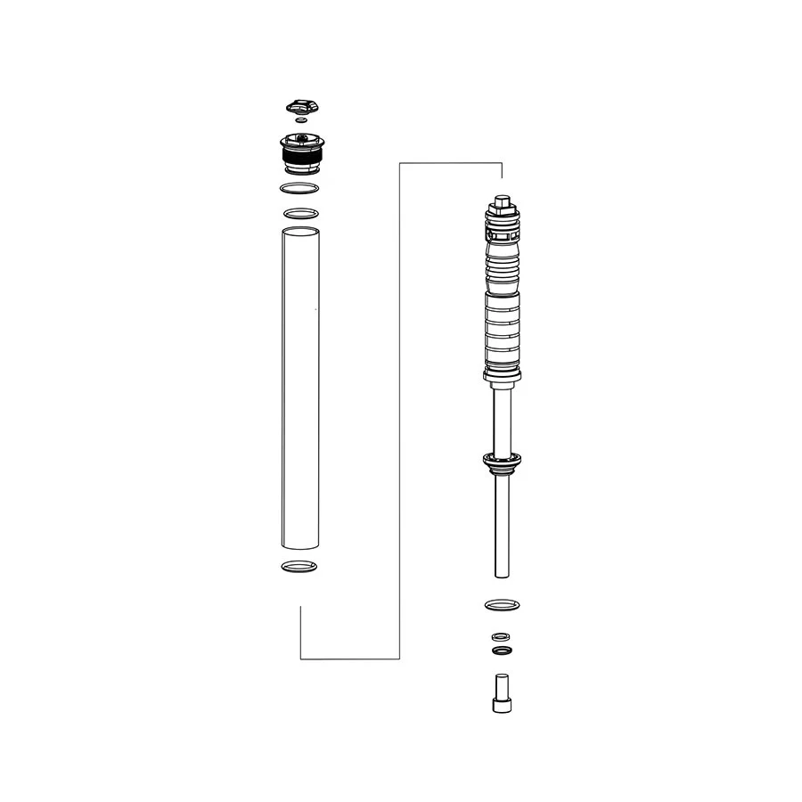 Solo Air Spring Internals for 80-120mm Judy Silver A1/ 30 Silver A3 (2018+)