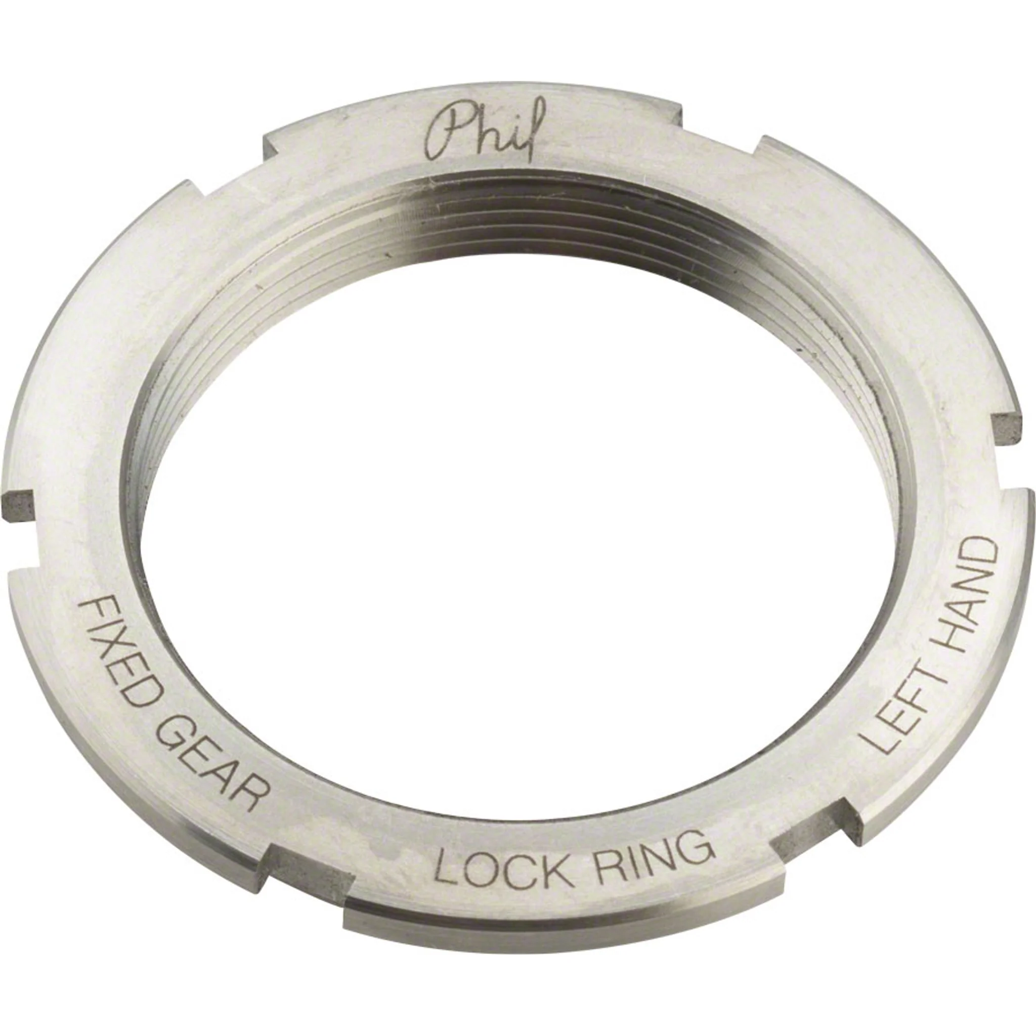 Stainless Steel Track Lockring, 1.32" x 24 tpi Left-Hand Thread