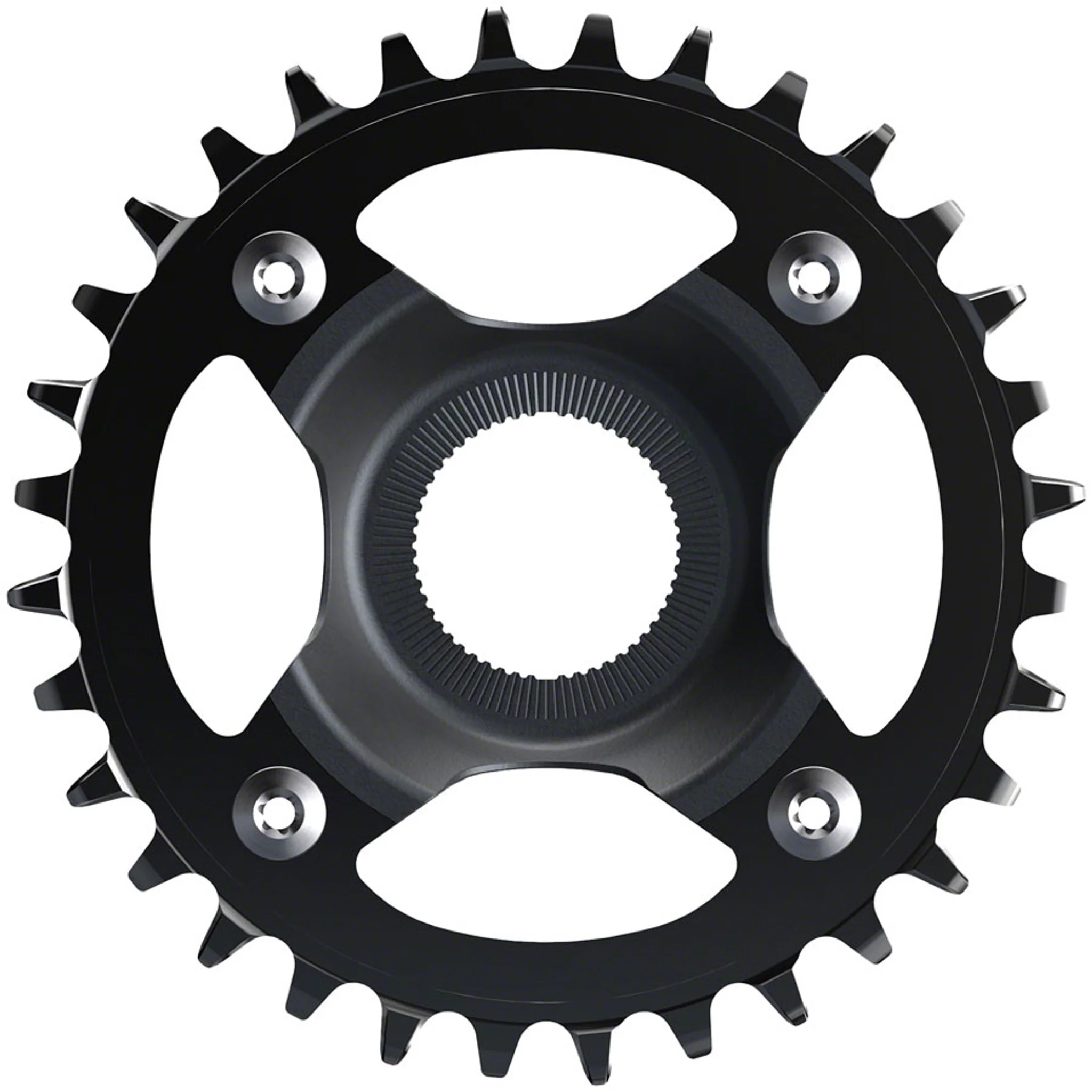 STEPS CR-EM800 Chainring - 32T Without Chainguard, 55mm Chainline, Black