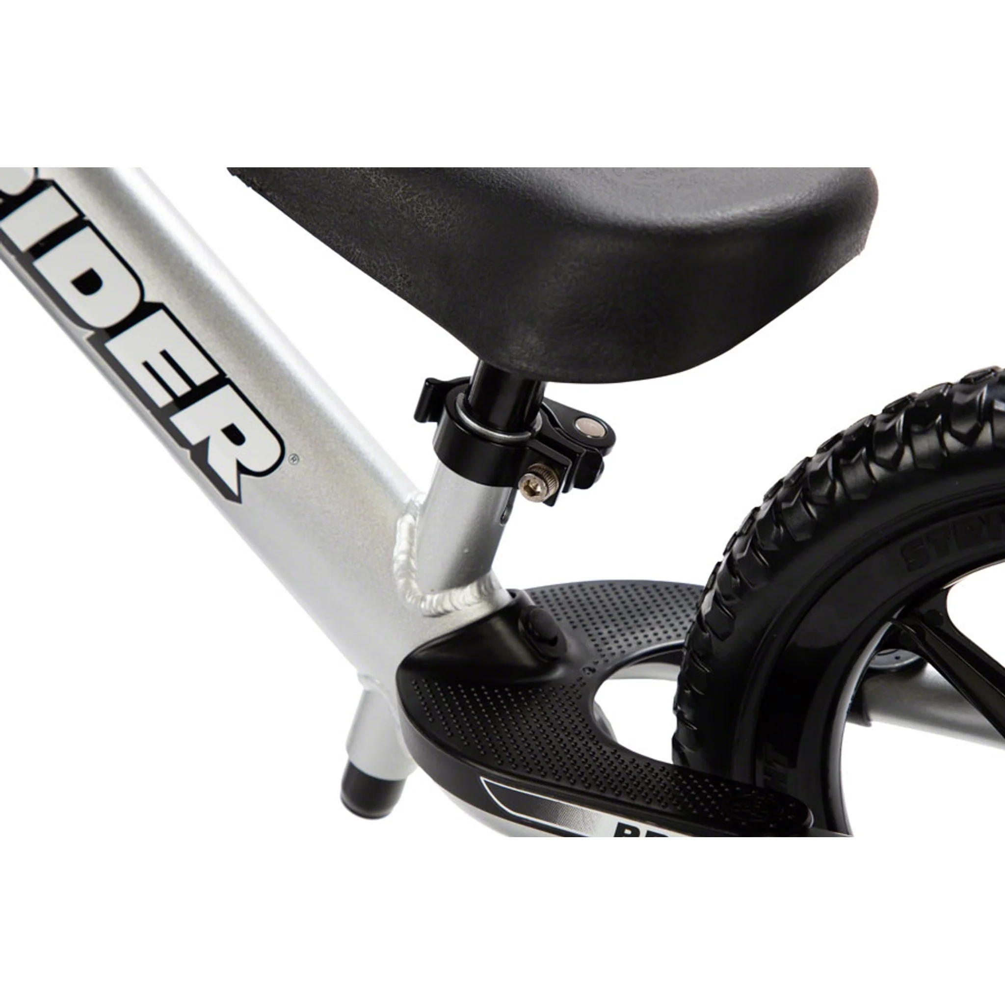Strider 12 Pro Kids Balance Bike: Silver - Image 4