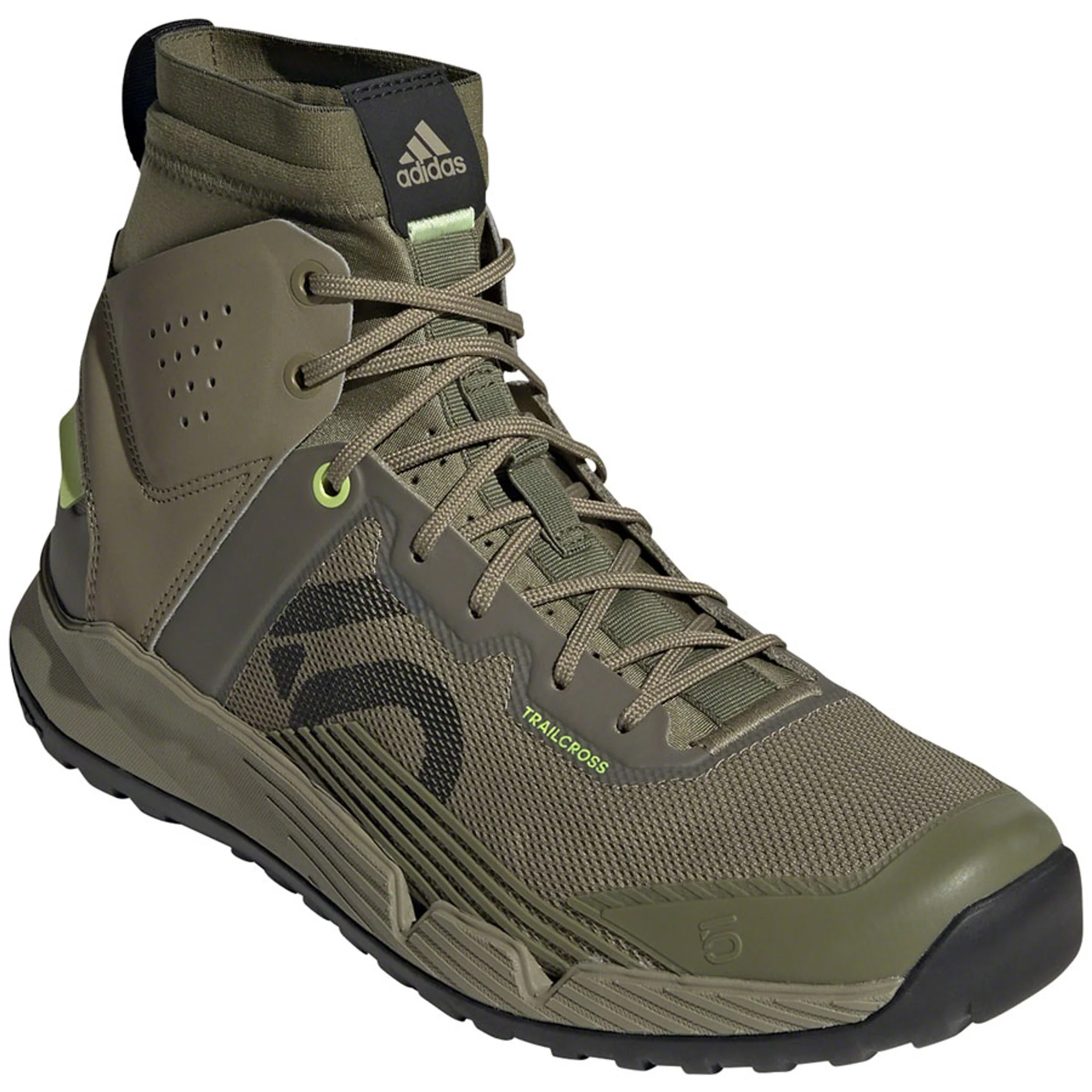 Trailcross Mid Pro Flat Shoes - Men's, Orbit Green/Core Black/Pulse Lime