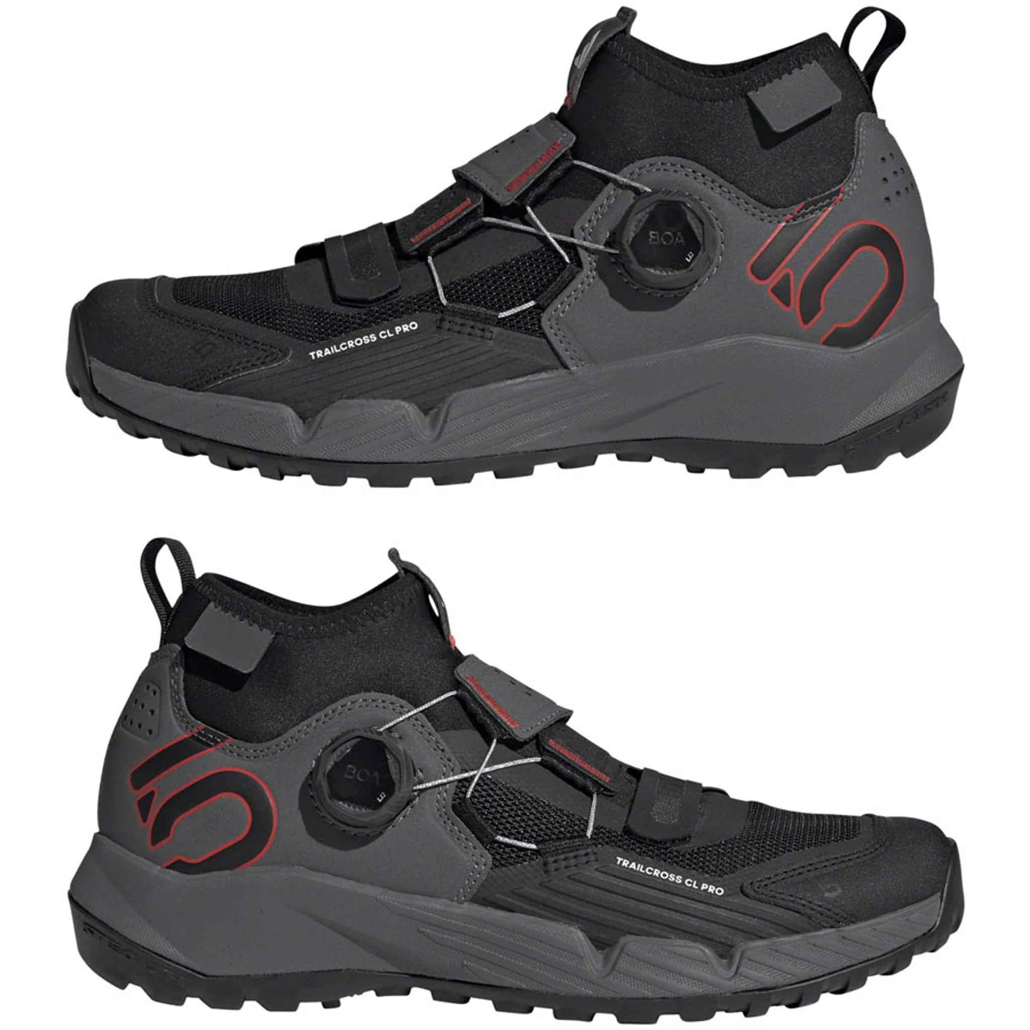 Trailcross Pro Mountain Clipless Shoes - Women's, Gray Five/Core Black/Red - Image 12