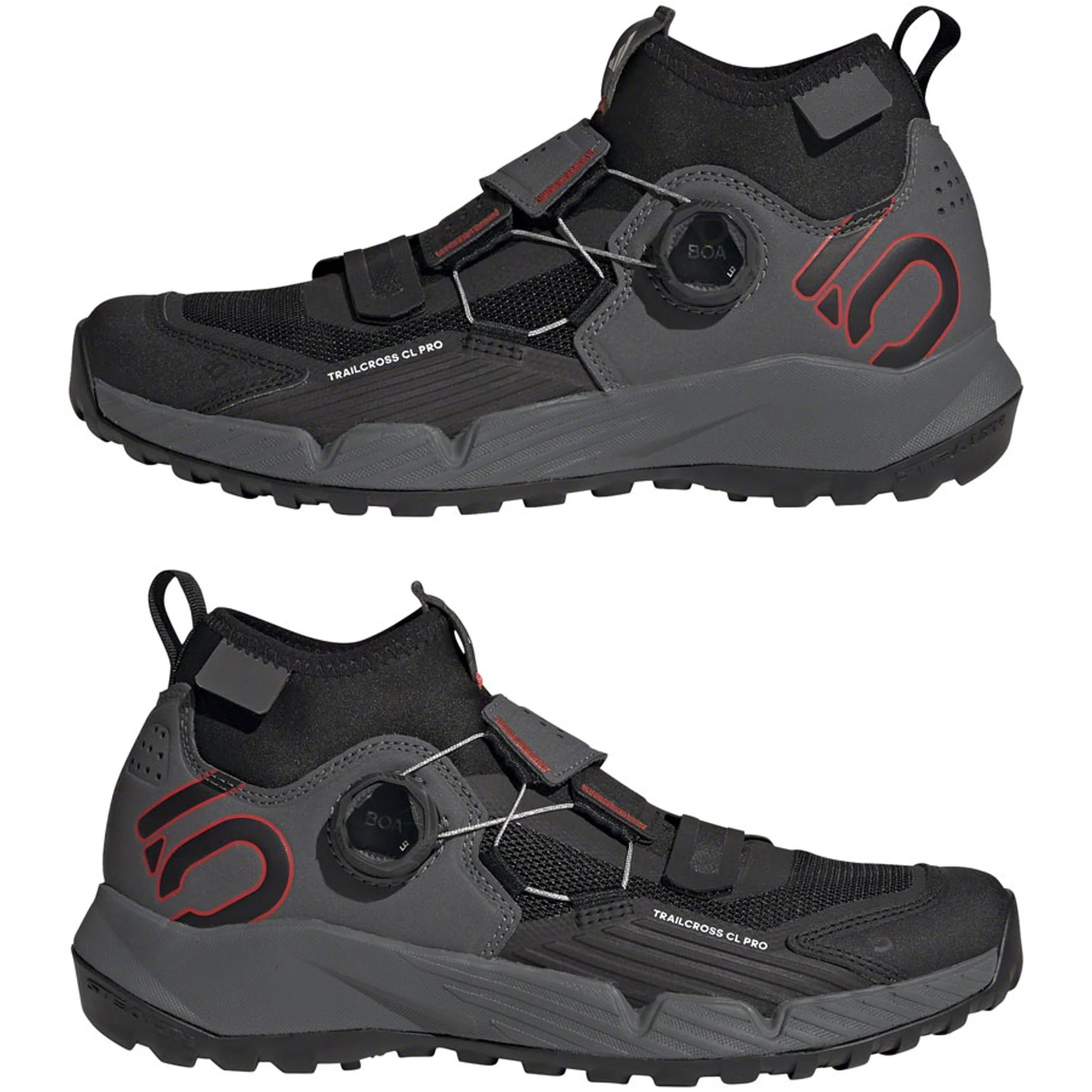 Trailcross Pro Mountain Clipless Shoes - Women's, Gray Five/Core Black/Red - Image 19