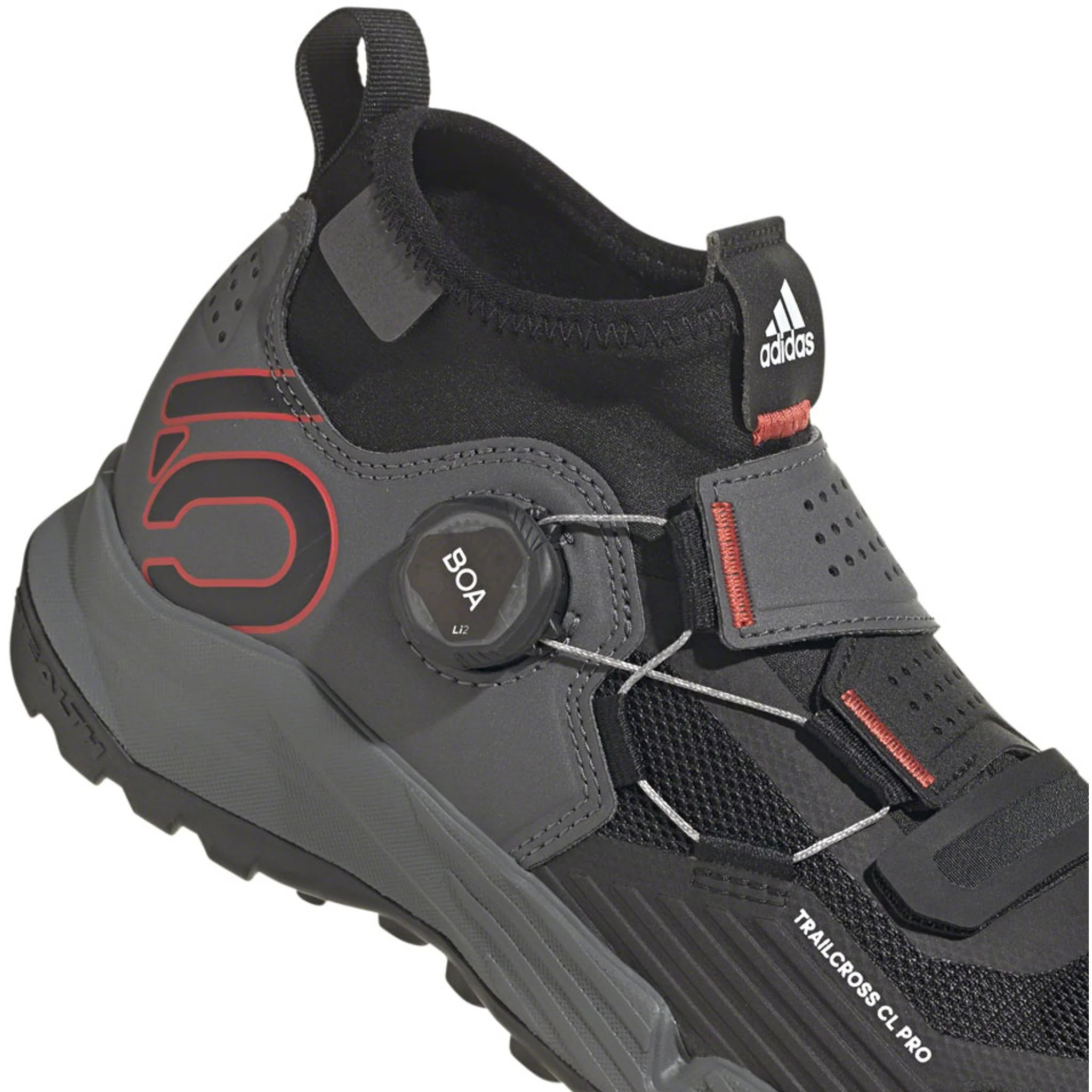 Trailcross Pro Mountain Clipless Shoes - Women's, Gray Five/Core Black/Red - Image 7