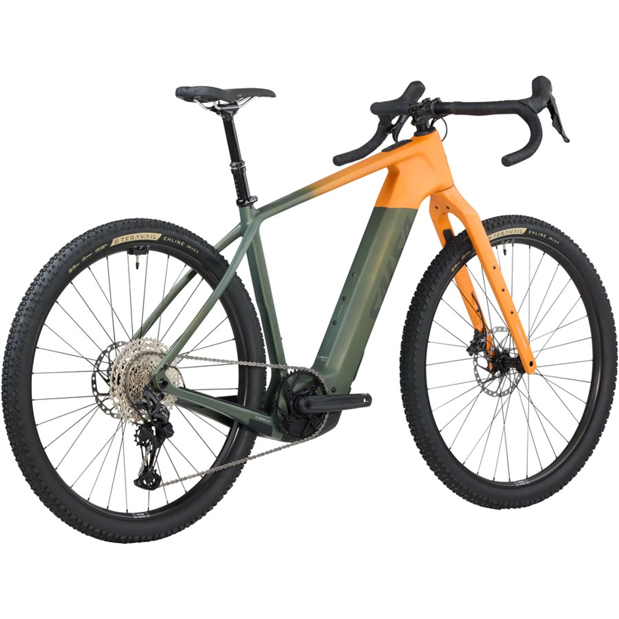 Tributary C GRX 820 Ebike - Dark Pine/Terra Orange - Image 4