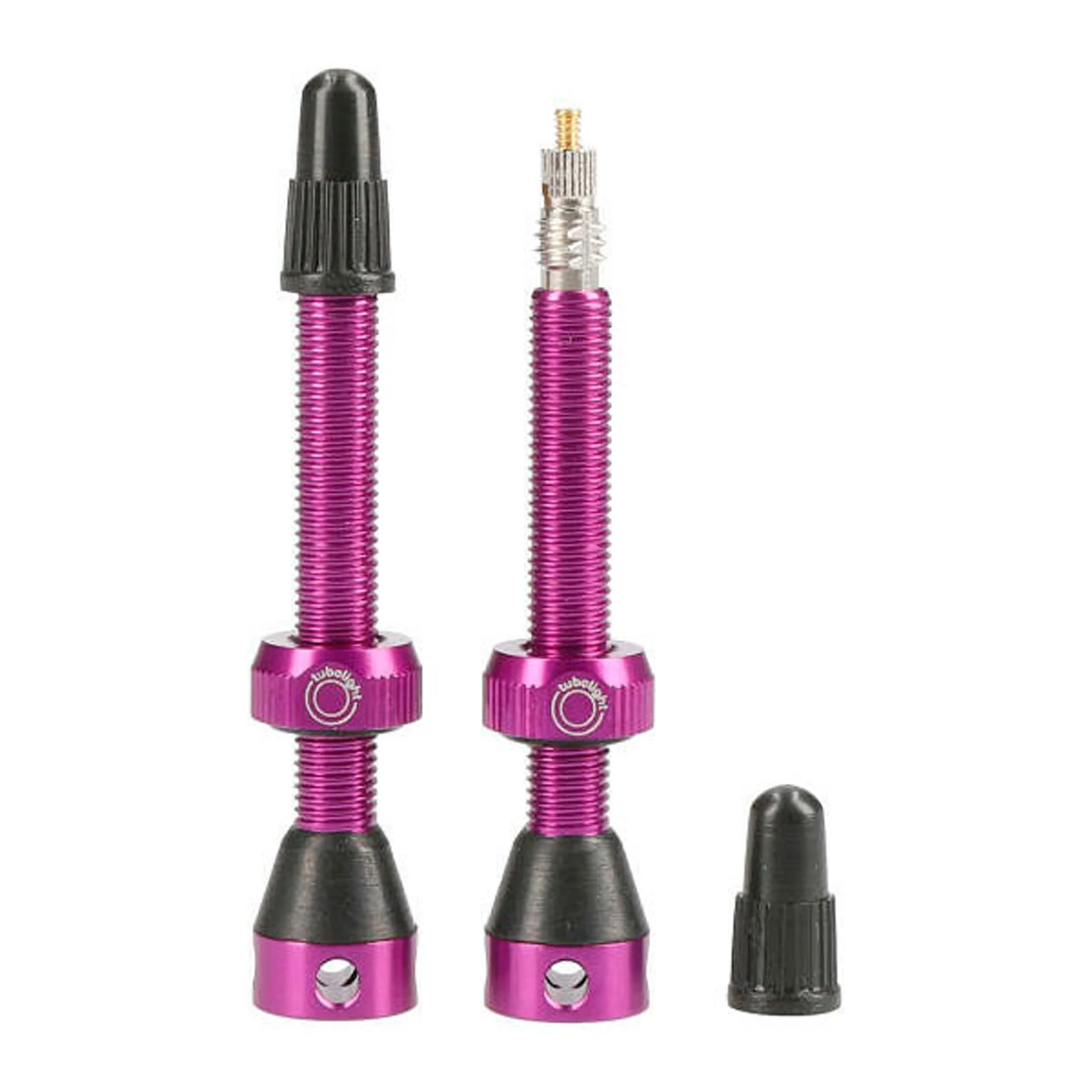 Tubolight Tubeless Valve Set - 50mm, Deep Purple