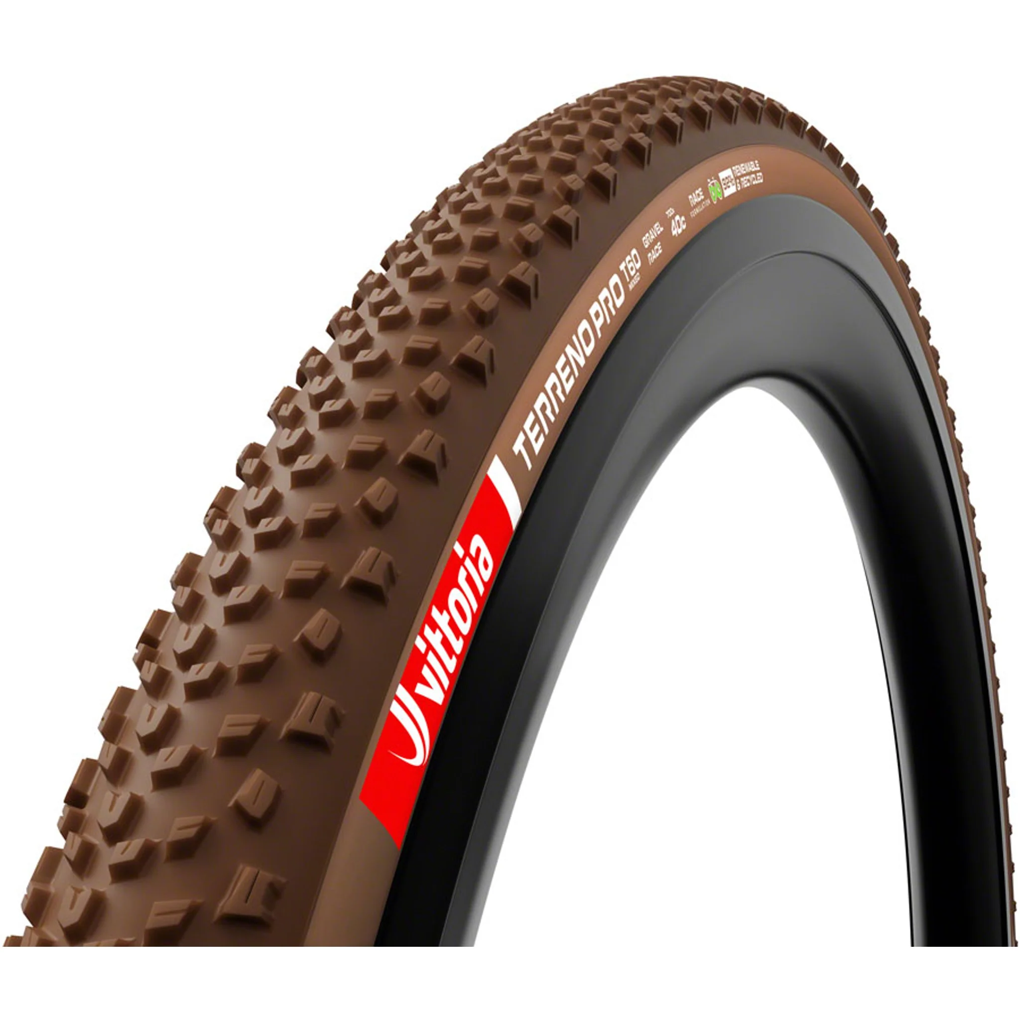 Vittoria Terreno Pro T60 Mixed Tire - 700 x 45, Tubeless, Folding, Black/Brown, Eco Gravel Race