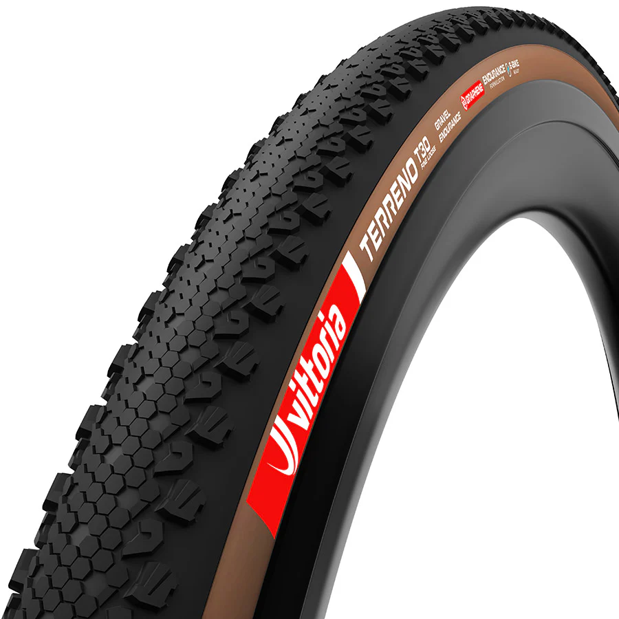 Vittoria, Terreno T30, Gravel Tire, 700x45C, Folding, Tubeless Ready, Endurance Formulation Graphene, Reinforced Nylon, 100TPI, Tanwall