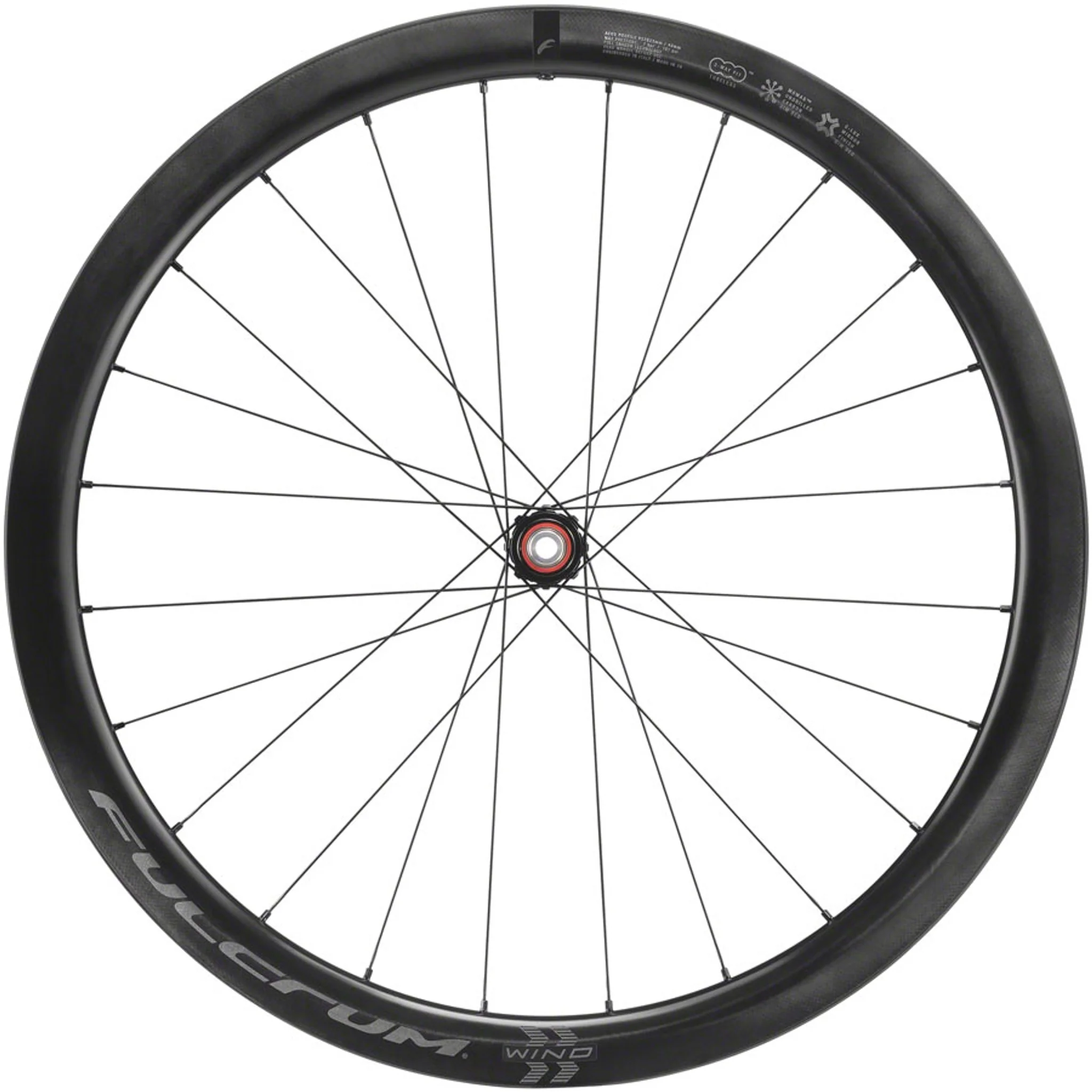 WIND 42 Front Wheel - 700, 12 x 100mm, Center-Lock, Black