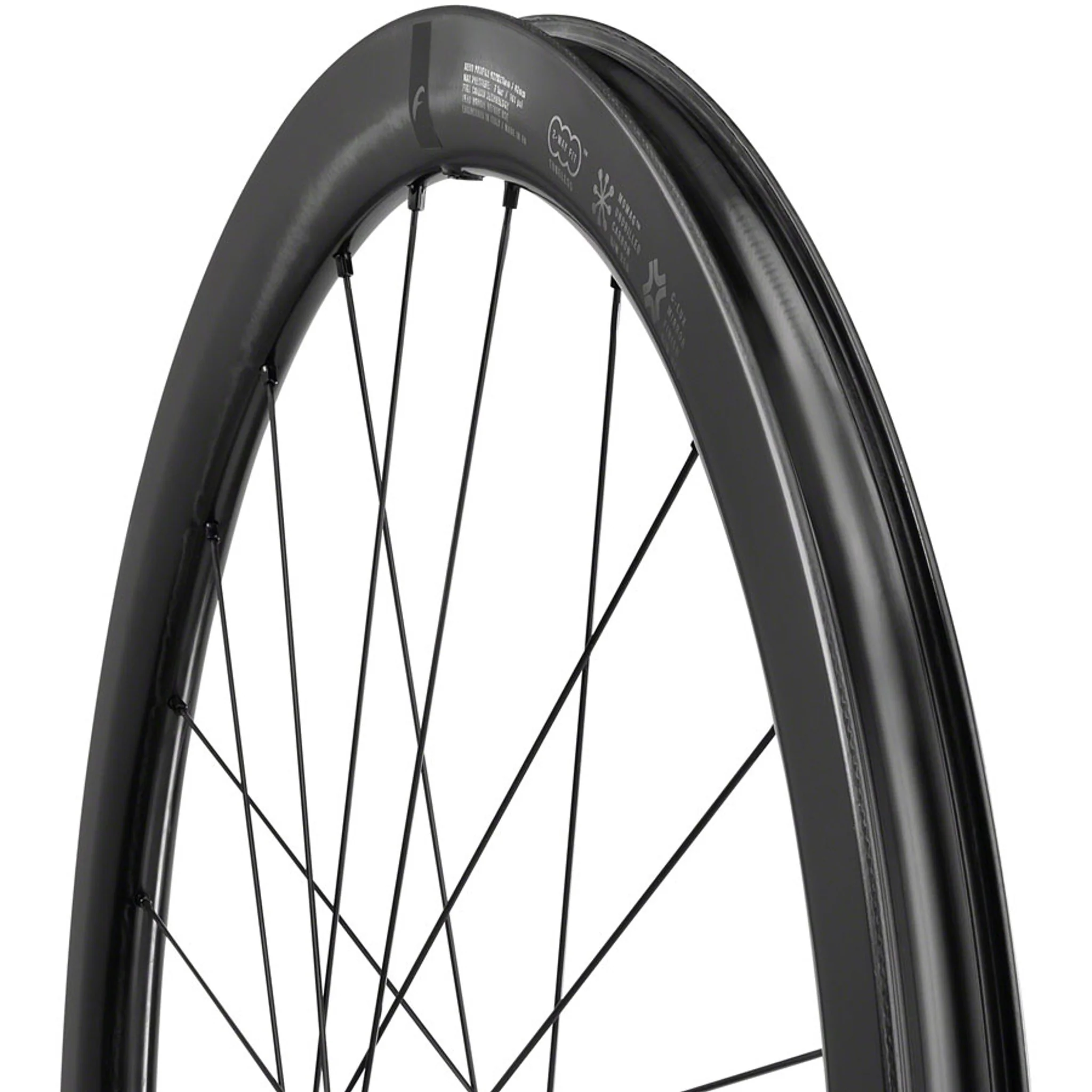 WIND 42 Front Wheel - 700, 12 x 100mm, Center-Lock, Black - Image 2