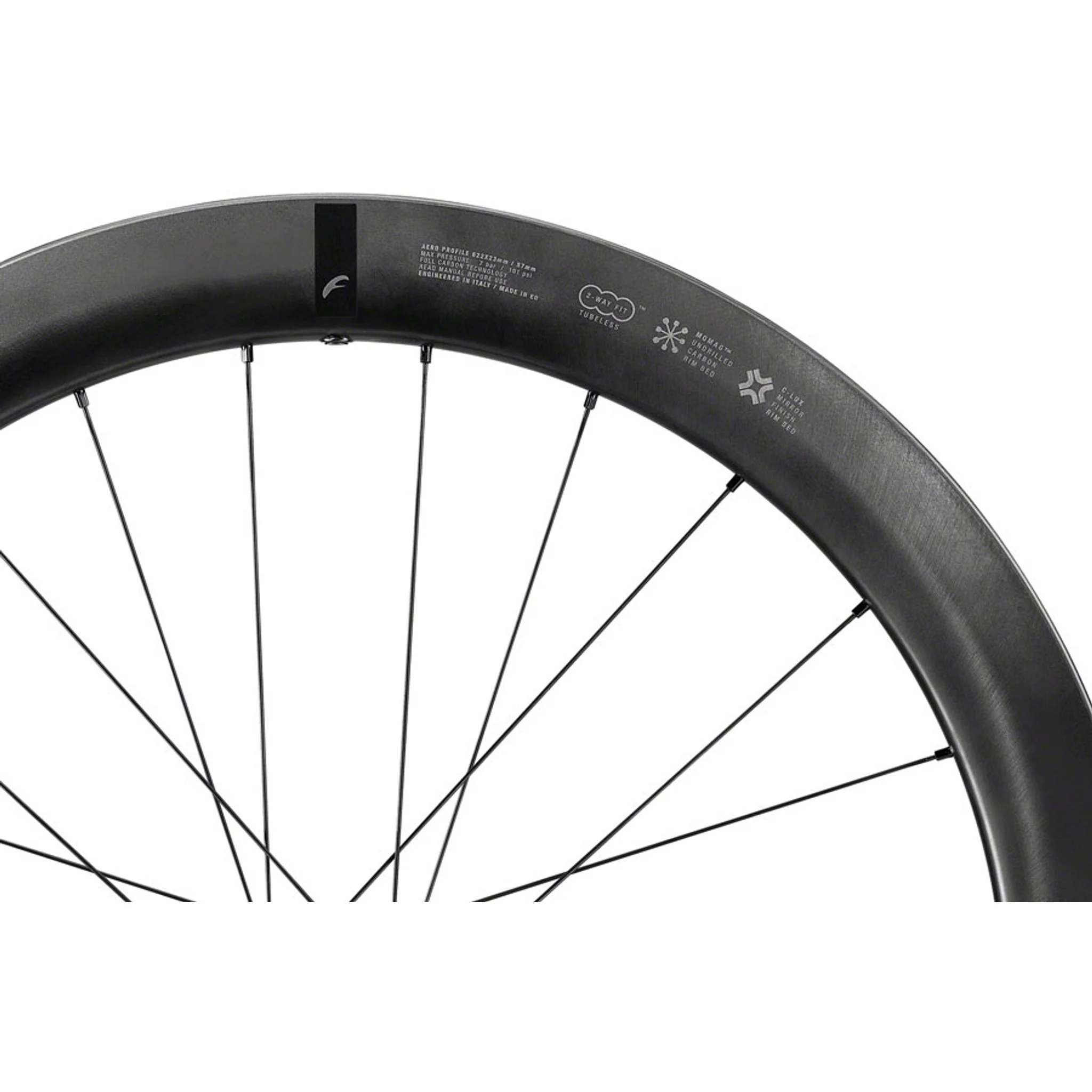 Fulcrum WIND 57 Front Wheel - 700, 12 x 100mm, Center-Lock, Black - Image 3