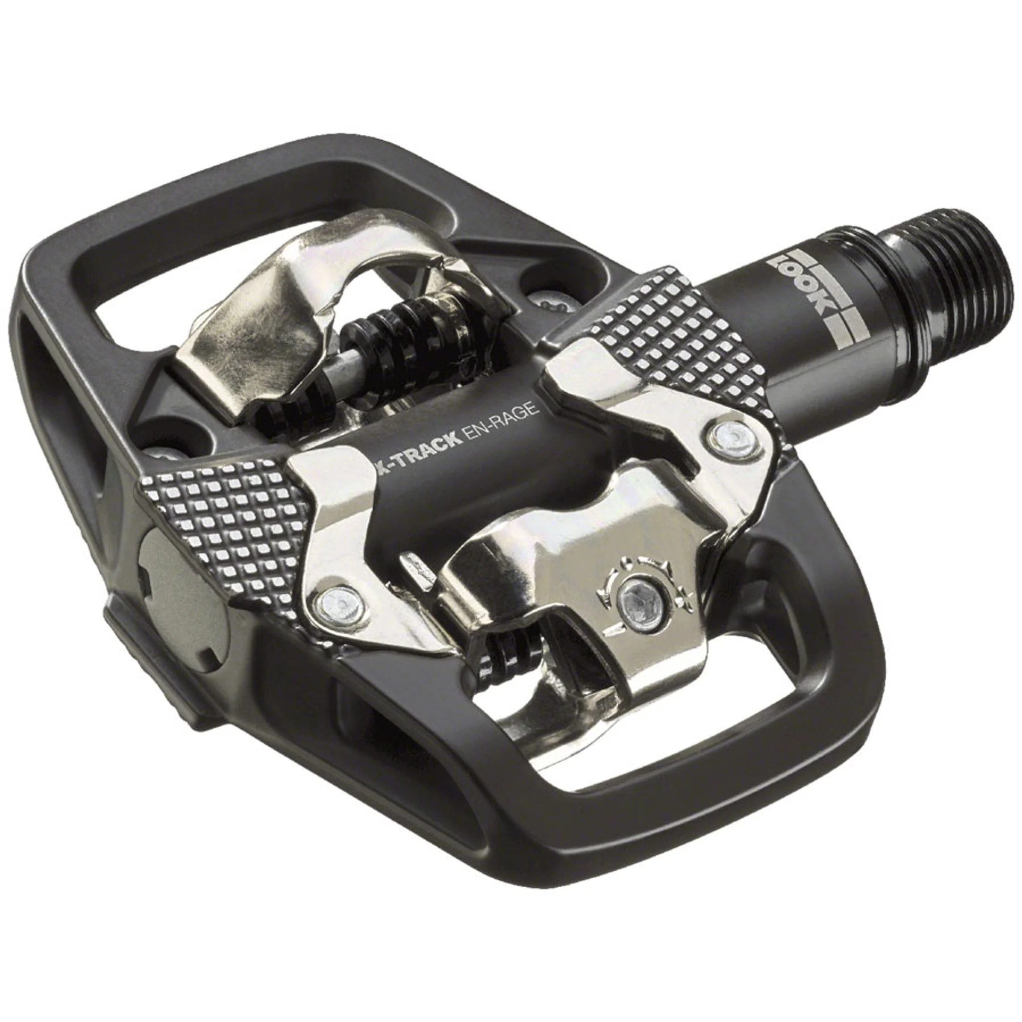 X-TRACK EN-RAGE Pedals - Dual Sided Clipless with Platform, Chromoly, 9/16", Black