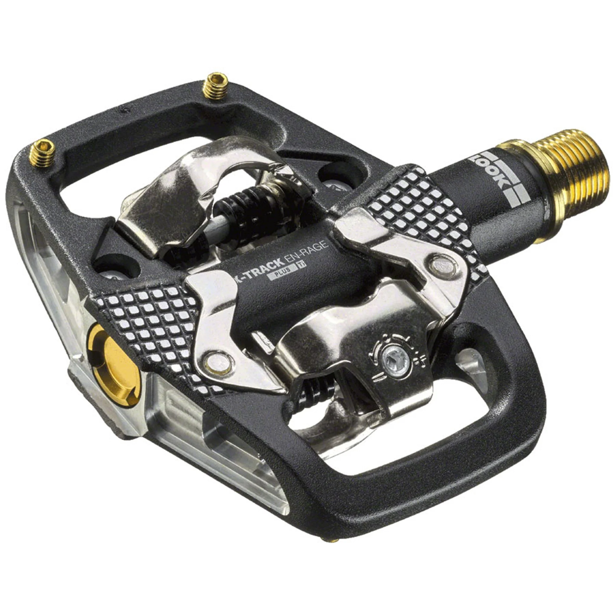 X-TRACK EN-RAGE PLUS Ti Pedals - Dual Sided Clipless with Platform, Titanium, 9/16", Black