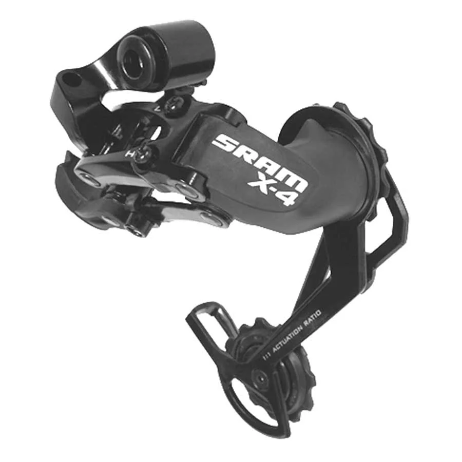 X4, Rear derailleur, 7/8/9 sp, Long cage, Black