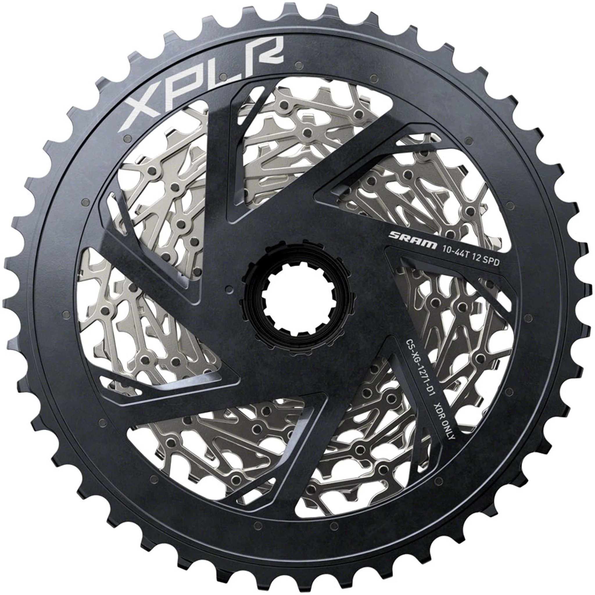 XPLR XG-1271 Cassette - 12-Speed, 10-44t, Silver, For XDR Driver Body, D1 - Image 3