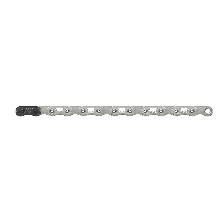 XX SL Eagle T-Type Flattop Chain - 12-Speed, 126 Links, Hollow Pin, Includes PowerLock Connector, PVD Coated, Silver